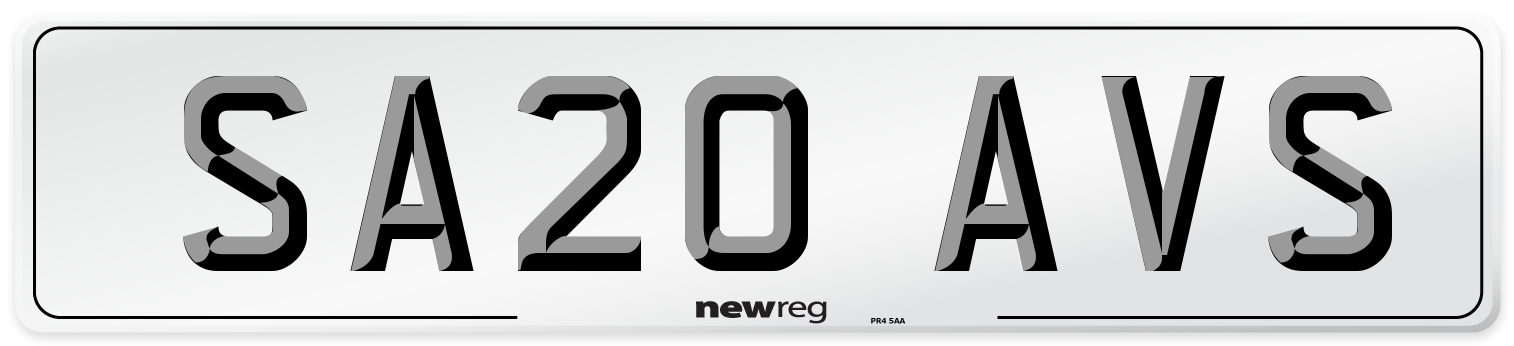 SA20 AVS Number Plate from New Reg